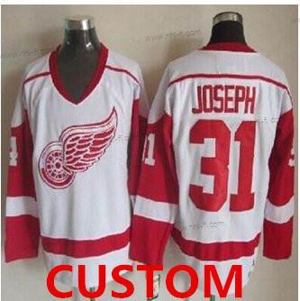 Detroit Red Wings Räätälöidyt Valkoinen CCM Retro Ommeltu NHL Paita