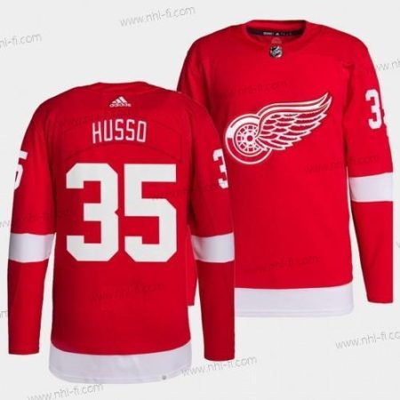 Detroit Red Wings Primegreen Aito #35 Ville Husso Punainen Kotiottelu Paita – Miesten