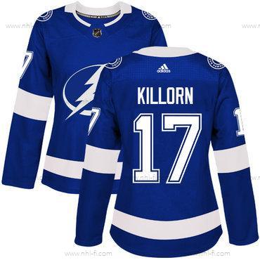 Didas Tampa Bay Lightning #17 Alex Killorn Sininen Kotiottelu Aito Ommeltu NHL Paita – Naisten