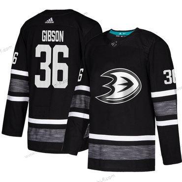 Ducks #36 John Gibson Musta Aito 2019 All-Star Ommeltu Jääkiekko Paita – Miesten