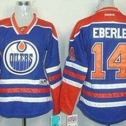 Edmonton Oilers #14 Jordan Eberle Royal Sininen Paita – Naisten