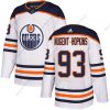 Edmonton Oilers #93 Ryan Nugent-Hopkins Kolmas Valkoinen NHL Vaihtopaita Paita – Nuoret