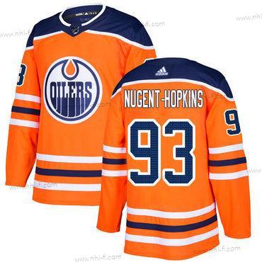 Edmonton Oilers #93 Ryan Nugent-Hopkins Oranssi Kotiottelu Aito Ommeltu NHL Paita – Nuoret