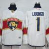 Florida Panthers #1 Roberto Luongo Valkoinen Road Ommeltu NHL Paita – Miesten