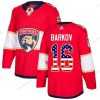 Florida Panthers #16 Aleksander Barkov Punainen Kotiottelu Aito USA Flag Ommeltu NHL Paita – Nuoret