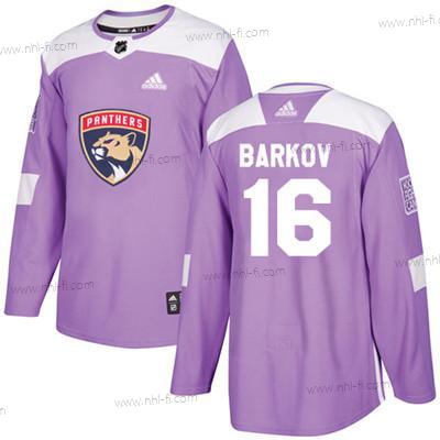 Florida Panthers #16 Aleksander Barkov Violetti Aito Taistelee syöpää vastaan Ommeltu NHL Paita – Nuoret