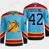 Florida Panthers #42 Gustav Forsling Sininen 2022-23 Käänteinen Retro Ommeltu Paita – Miesten