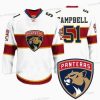 Florida Panthers #51 Brian Campbell New Logo Reebok Valkoinen Premier Pelaaja Paita – Miesten