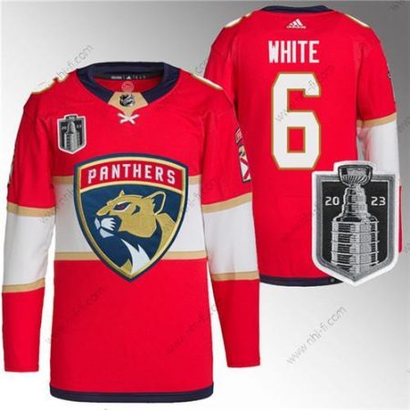 Florida Panthers #6 Colin Valkoinen Punainen 2023 Stanley Cup Final Ommeltu Paita – Miesten