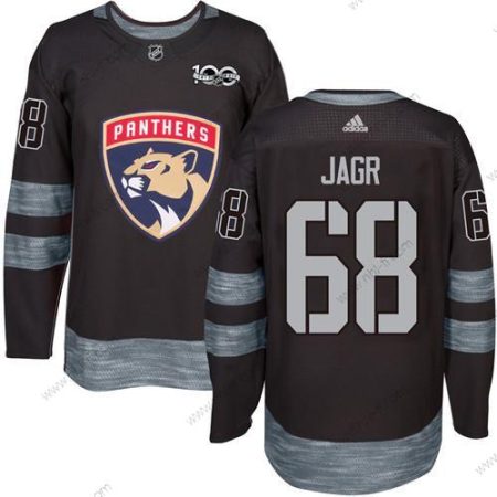 Florida Panthers #68 Jaromir Jagr Musta 1917-2017 100th Vuosipäivä Ommeltu NHL Paita – Miesten