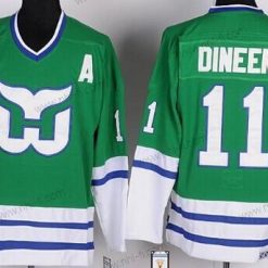 Hartford Whalers #11 Kevin Dineen Vihreä Retro CCM Paita – Miesten