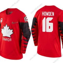 Kanada Maajoukkue #16 Quinton Howden Punainen 2018 Talvi Olympics Paita – Miesten