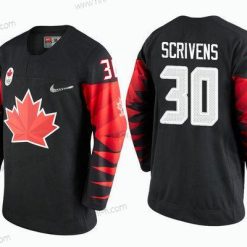 Kanada Maajoukkue #30 Ben Scrivens Musta 2018 Talvi Olympics Paita – Miesten