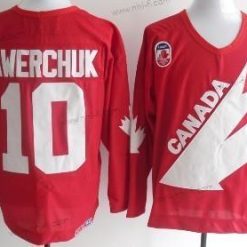 Kanadan maajoukkue #10 Dale Hawerchuk 1991 Olympic Punainen Retro CCM Paita – Miesten