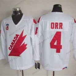 Kanadan maajoukkue #4 Bobby Orr 1991 Olympic Valkoinen CCM Vintage Paita – Miesten