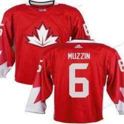 Kanadan maajoukkue #6 Jake Muzzin Punainen 2016 World Cup Ommeltu NHL Paita – Miesten