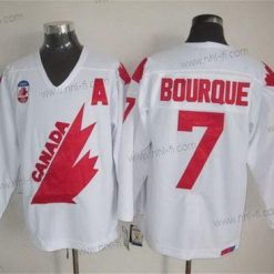 Kanadan maajoukkue #7 Ray Bourque 1991 Olympic Valkoinen CCM Vintage Paita – Miesten