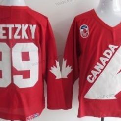 Kanadan maajoukkue #99 Wayne Gretzky 1991 Olympic Punainen Retro CCM Paita – Miesten