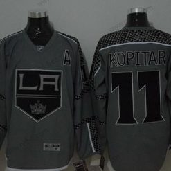 Los Angeles Kings #11 Anze Kopitar Charcoal Harmaa Paita – Miesten