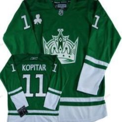 Los Angeles Kings #11 Anze Kopitar St. Patrick’S Day Vihreä Paita – Miesten