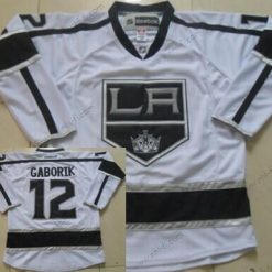 Los Angeles Kings #12 Marian Gaborik Valkoinen Paita – Miesten