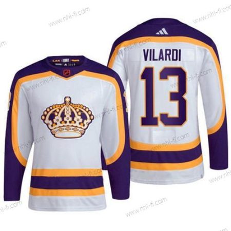 Los Angeles Kings #13 Gabriel Vilardi Valkoinen 2022 Käänteinen Retro Ommeltu Paita – Miesten