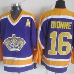 Los Angeles Kings #16 Marcel Dionne Violetti With Keltainen Retro CCM Paita – Miesten