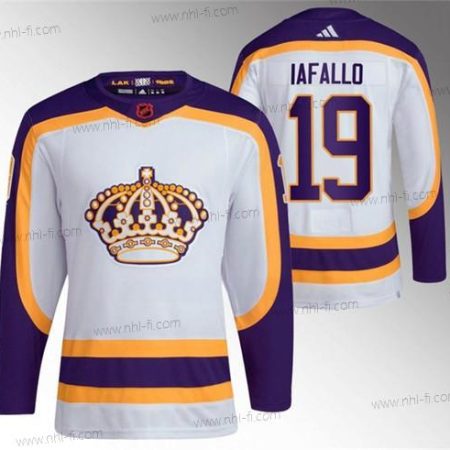 Los Angeles Kings #19 Alex Iafallo Valkoinen 2022 Käänteinen Retro Ommeltu Paita – Miesten