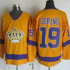 Los Angeles Kings #19 Butch Goring 1970-71 Valkoinen CCM Vintage Paita – Miesten