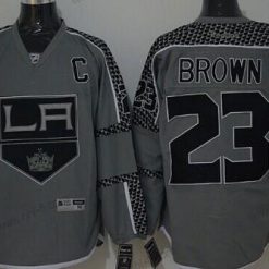 Los Angeles Kings #23 Dustin Brown Charcoal Harmaa Paita – Miesten