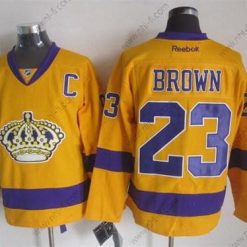 Los Angeles Kings #23 Dustin Brown Keltainen Paita – Miesten