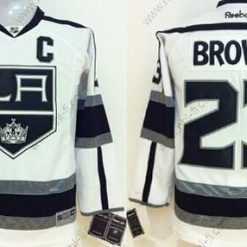 Los Angeles Kings #23 Dustin Brown Valkoinen Paita – Lasten