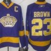 Los Angeles Kings #23 Dustin Brown Violetti Paita – Miesten