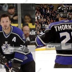 Los Angeles Kings #27 Scott Thornton Musta Vieras Paita – Miesten