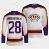 Los Angeles Kings #28 Jaret Anderson-Dolan Valkoinen 2022 Käänteinen Retro Ommeltu Paita – Miesten