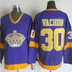 Los Angeles Kings #30 Rogie Vachon 1977-78 Violetti CCM Vintage Paita – Miesten