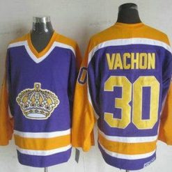 Los Angeles Kings #30 Rogie Vachon 1980-81 Violetti CCM Vintage Paita – Miesten