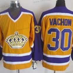 Los Angeles Kings #30 Rogie Vachon Keltainen Retro CCM Paita – Miesten