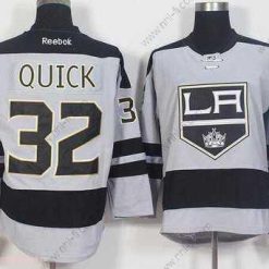 Los Angeles Kings #32 Jonathan Quick Harmaa Vaihtopaita Ommeltu NHL 2016-17 Reebok Jääkiekko Paita – Miesten