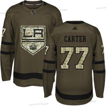 Los Angeles Kings #77 Jeff Carter Vihreä Salute to Service Ommeltu NHL Paita – Nuoret