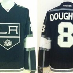 Los Angeles Kings #8 Drew Doughty Musta Paita – Miesten