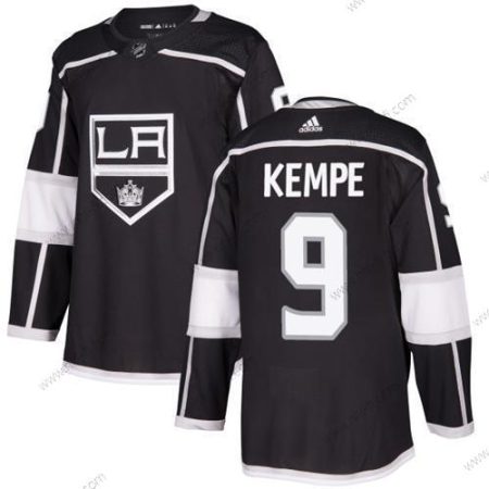 Los Angeles Kings #9 Adrian Kempe Musta Kotiottelu Aito Ommeltu NHL Paita – Nuoret