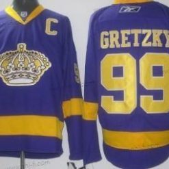 Los Angeles Kings #99 Wayne Gretzky Violetti Paita – Miesten