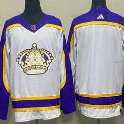 Los Angeles Kings Tyhjä Valkoinen 2022 Käänteinen Retro Ommeltu Paita – Miesten