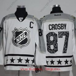 Metropolitan Division Pittsburgh Penguins #87 Sidney Crosby Reebok Valkoinen 2017 NHL All-Star Ommeltu Jääkiekko Paita – Miesten