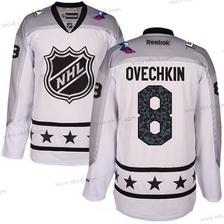 Metropolitan Division Washington Capitals #8 Alexander Ovechkin Reebok Valkoinen 2017 NHL All-Star Ommeltu Jääkiekko Paita – Miesten