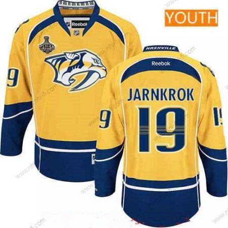 Miesten Nashville Predators #19 Calle Jarnkrok Keltainen 2017 Stanley Cup Finals Patch Ommeltu NHL Reebok Jääkiekko Paita – Nuoret