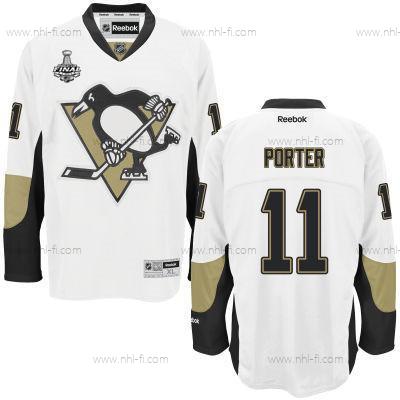 Miesten Pittsburgh Penguins #11 Kevin Porter Valkoinen Kolmas 2017 Stanley Cup NHL Finals Patch Paita – Nuoret