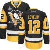 Miesten Pittsburgh Penguins #12 Ben Lovejoy Musta With Kulta 2017 Stanley Cup NHL Finals Patch Paita – Nuoret