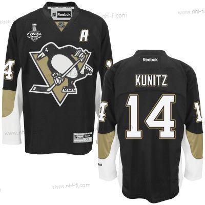 Miesten Pittsburgh Penguins #14 Chris Kunitz Musta Kotiottelu 2017 Stanley Cup NHL Finals A Patch Paita – Nuoret